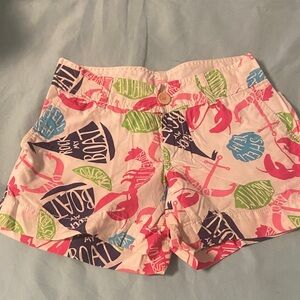 Lilly Pulitzer Pink and Green Patterned Women's Shorts